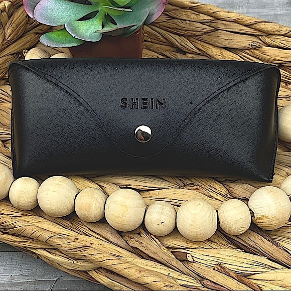 Sunglasses Case Shein Black Leather Hard Glasses Case - Picture 4 of 11
